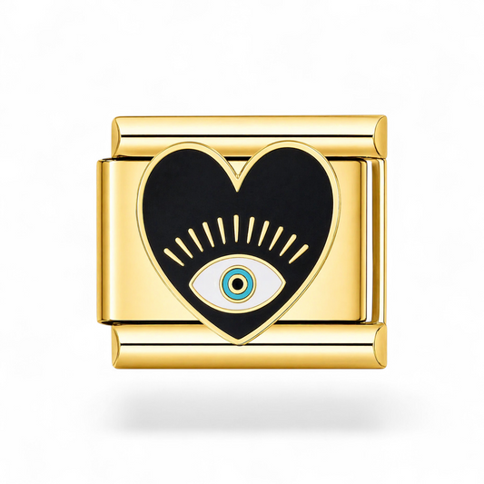Black eye heart