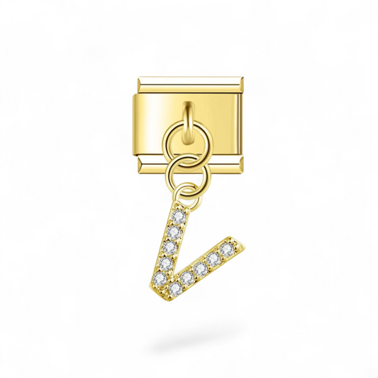 Lettre V Strass