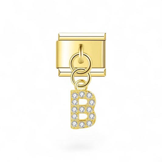 Lettre B strass