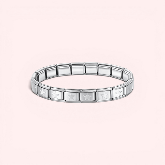 Italian sterling silver star bracelet