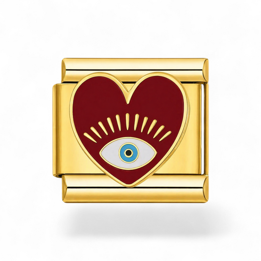 Heart eye red
