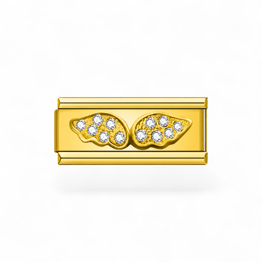 Golden winged double charms